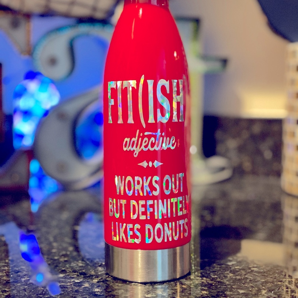 22oz plastic water bottle with custom decal